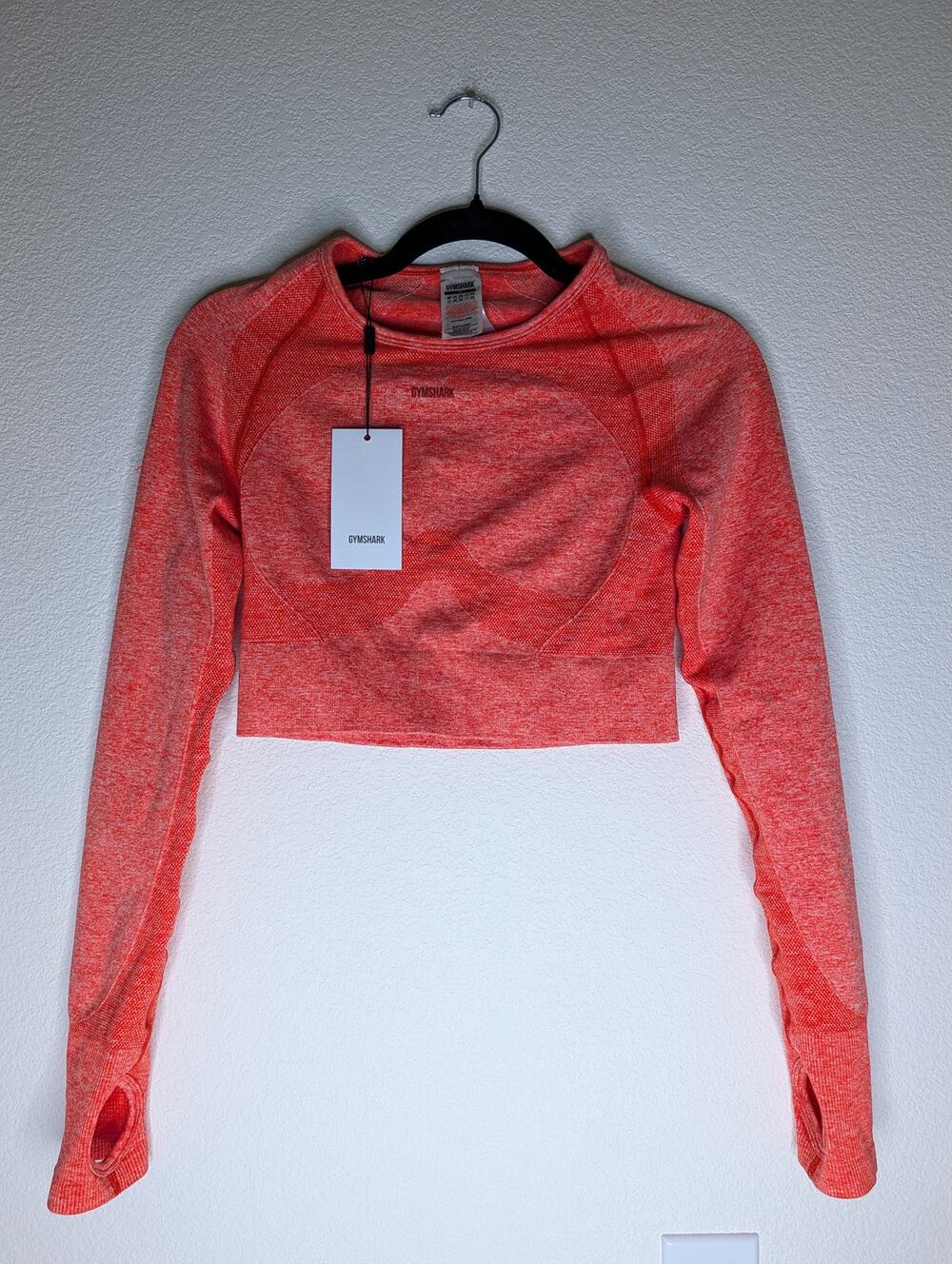 Gymshark NWT Women's Flex Crop Top M Flame Red Workout Activewear Gym Lifting
